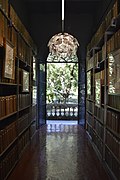 La biblioteca del jardín botánico, donde se conservan los herbarios.