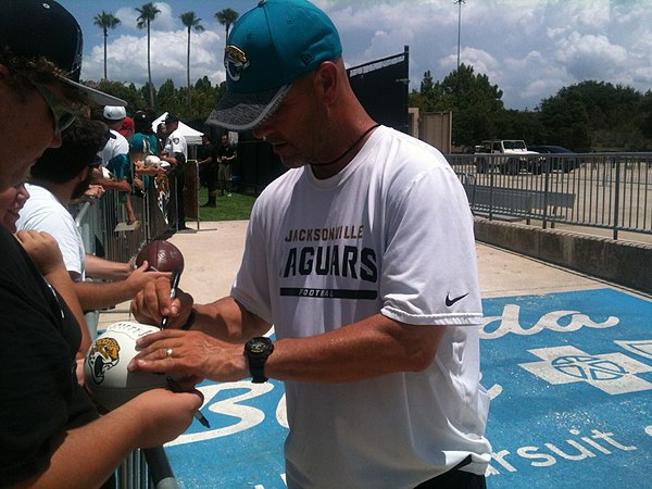 Bortles signing an autograph in 2016