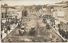Main Street of Blanchardville on Decoration Day, 1908 Blanchardville, Decoration Day 1908.jpg