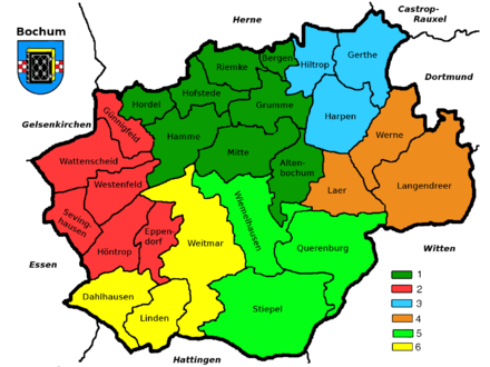 Sections and Districts in Bochum