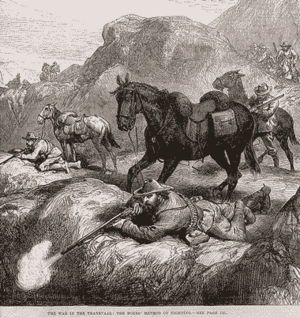 Boers in action (1881).