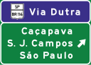 Brasil road sign Dutra-Pinto