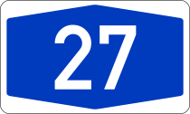 Bundesautobahn 27 number.svg