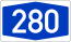 Bundesautobahn 280 number.svg