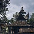 Typical Minangkabau mosque in a West Sumatran village.