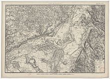 Mapa do acampamento La Valbonne, datado de 1873, um ano após sua criação.