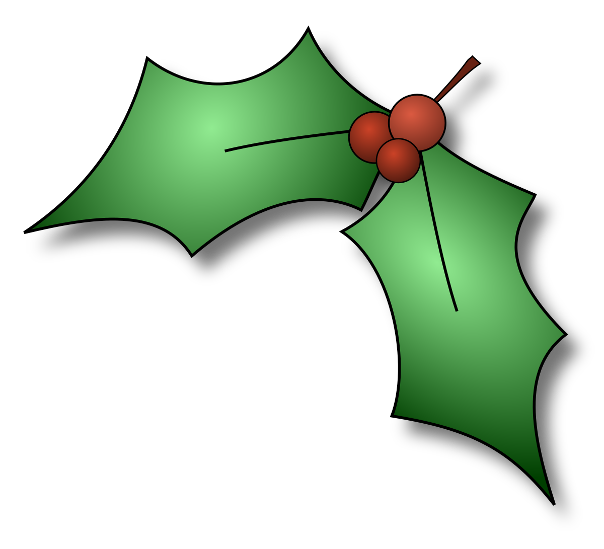 Christmas Holly Transparent PNG Clip Art​