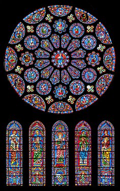 南塔玫瑰窗, 约1221–1230