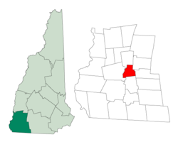 Lage in Cheshire County, New Hampshire