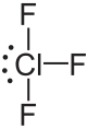 Deutsch: Struktur von Chlortrifluorid English: Structure of Chlorine trifluoride