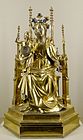 Reliquaire de l'ombilic du Christ : Vierge à l'Enfant. Argent doré, France (Paris ?), 1407.