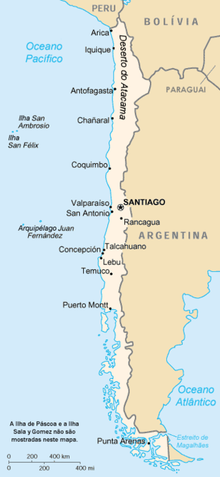 Localización da illa de San Ambrosio