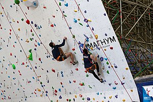 Climbing wall at the 2017 CISM Winter World Games in Sochi.jpg