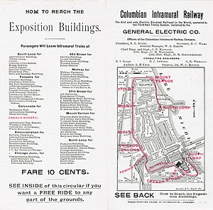 Station was also known as "Chicago Junction" on the Intramural Columbian Intramural Railway Map.jpg