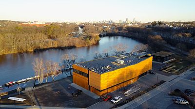 Aerial view of Community Rowing, Inc.