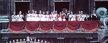 Lady Jane, front row, sixth from left, on the balcony of Buckingham Palace following the coronation of Elizabeth II, 2 June 1953 Coronation of Queen Elizabeth II - Couronnement de la Reine Elizabeth II (7195940764) (cropped).jpg