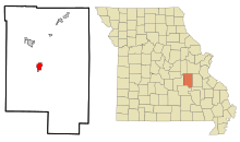 File:Crawford_County_Missouri_Incorporated_and_Unincorporated_areas_Steelville_Highlighted.svg