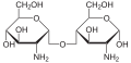 Deutsch: Struktur von D-Glucosaminyl-D-Glucosaminid English: Structure of D-glucosaminyl-D-glucosaminide