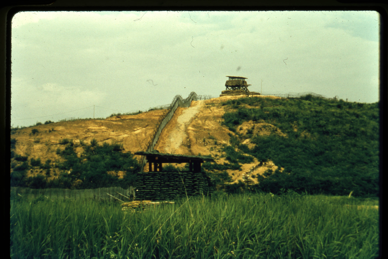File:DMZ south boundary fence and guard towers, August 1968.png