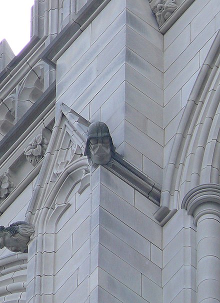 Darth Vader grotesque on the northwest tower of the Washington National Cathedral (Episcopal Church) in Washington, D.C.