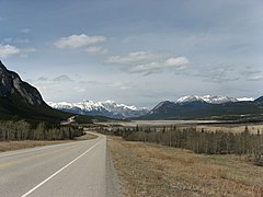 David Thompson Highway outside of Banff National Park