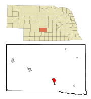 Dawson County Nebraska Incorporated and Unincorporated areas Lexington Highlighted.svg
