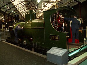 Locomotive No. 2516 preserved in the Swindon Steam Railway Museum