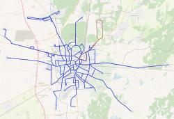 Debrecen bus map.svg