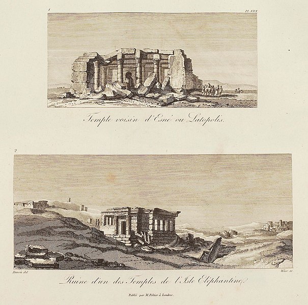 Pl.30 - Temple voisin de Latopolis. Temple de l'île Eléphantine