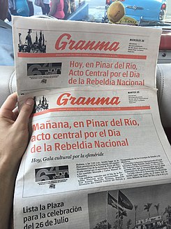 A Granma Newspaper.jpg két példánya