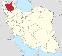 Kaart van Āz̄arbāyjān-e Sharqī(Oost-Azerbeidzjan)