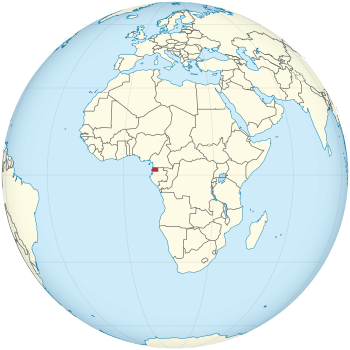 Egyenlítői-Guinea helyzete a Földön