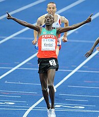 Der Olympiasieger von 2004 Ezekiel Kemboi (hier im Jahr 2009) kam diesmal auf den siebten Platz