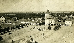 Ciun-tårnet og byens centrum i 1917