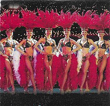 Las Vegas Folies Bergere showgirls at the Tropicana Hotel from matchbook. FB matchbook crop.jpg