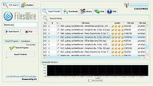 FilesWire Beta 1.1 Wird in Internet Explorer 7 ausgeführt