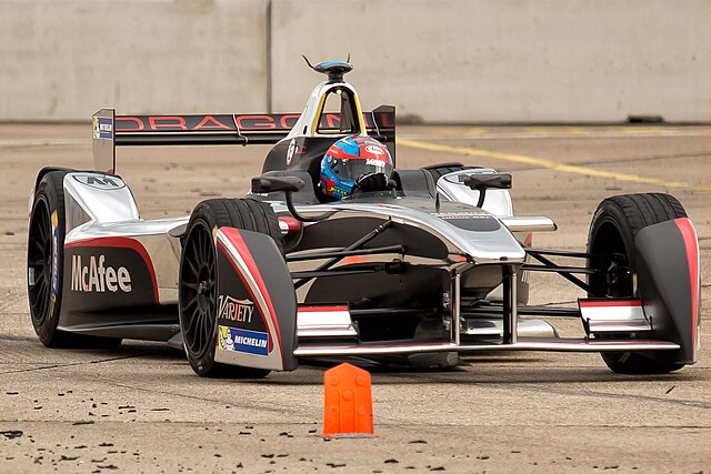 Loïc Duval finished third, his first podium finish in Formula E.