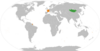 Location map for France and Mongolia.