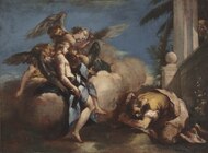 Francesco Guardi - Az angyalok megjelennek Ábrahámnál - 1952.235.3 - Clevelandi Művészeti Múzeum.