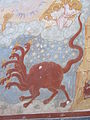 Fresque d'un animal de l'apocalypse à l'église de l'Elévation de la Croix.JPG