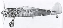 Längsschnittzeichnung einer Focke-Wulf Fw 190 A-3
