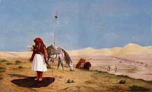 151.3 Prayer in the desert label QS:Len,"Prayer in the desert" 1864