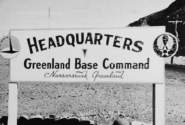Greenland Base Command HQ Sign, about 1943