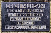 Gedenkstein für Erich Mühsam
