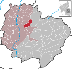 Poziția ortsgemeinde Gerbach pe harta districtului Donnersbergkreis