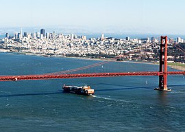 San Francisco and the Golden Gate Bridge from Marin Headlands