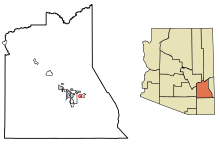 Graham County Arizona Incorporated and Unincorporated areas Solomon Highlighted 0468010.svg