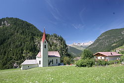 farní kostel v Gramais