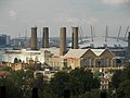 La centrale elettrica di Greenwich vista dall'osservatorio reale