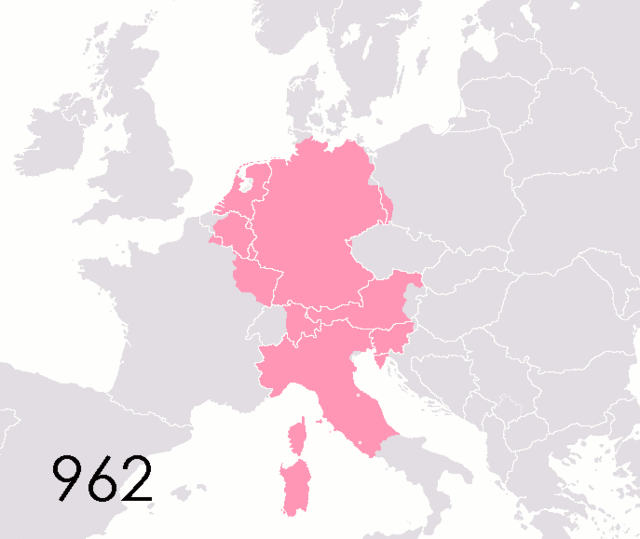 Территория Священной Римской империи с 962 по 1806 год
